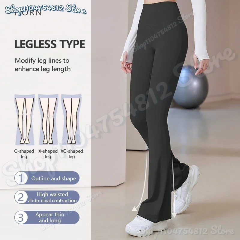 مضيئة طماق اليوغا السراويل النساء عالية الخصر تنفس بنطال ذو قصة أرجل واسعة رياضة رياضة سليم متوهج السراويل الضيقة حجم كبير الرقص بنطلون