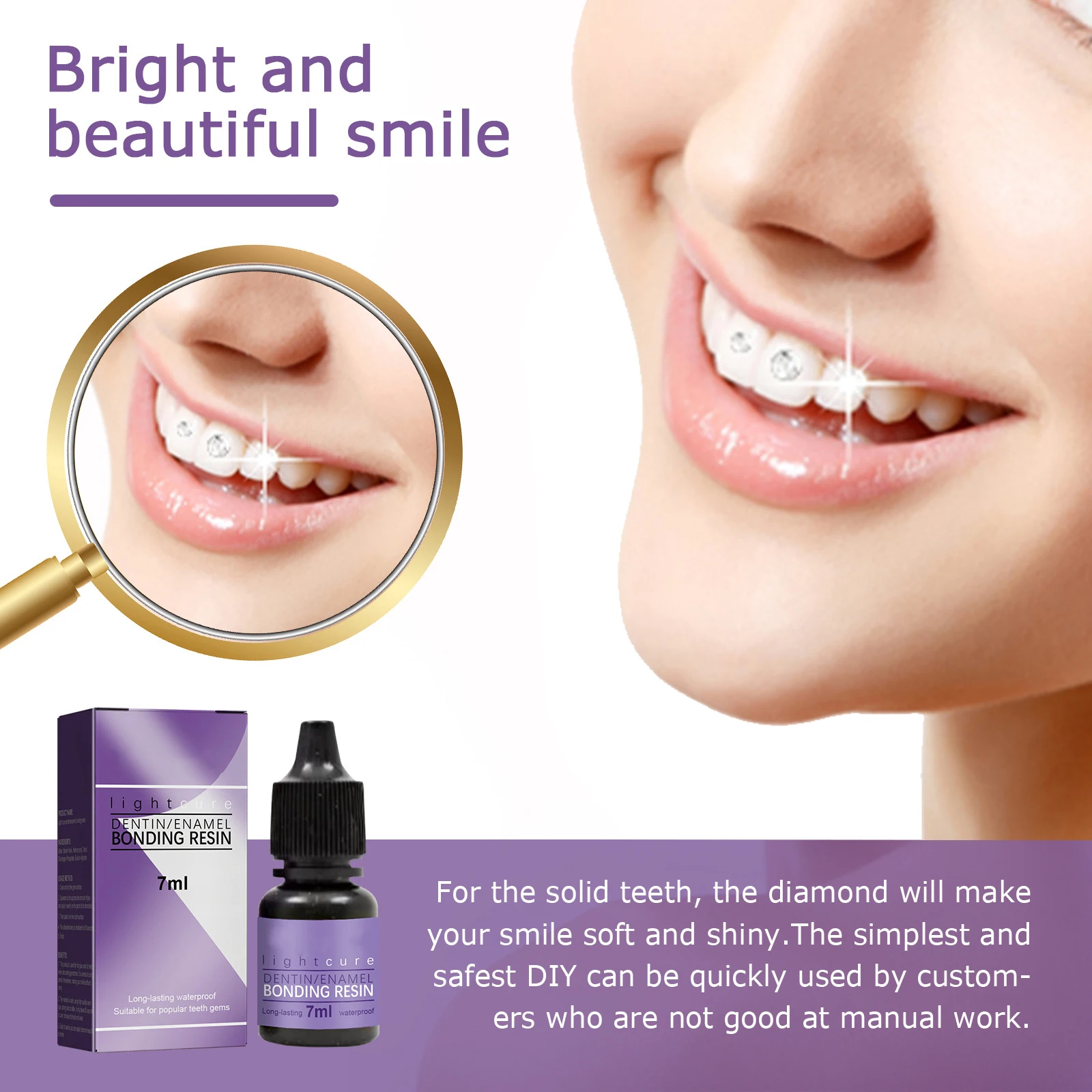 

7 мл украшение для зубов клей орнамент для зубов твердие украшение для зубов стразы для девочек женщин украшение для зубов клей