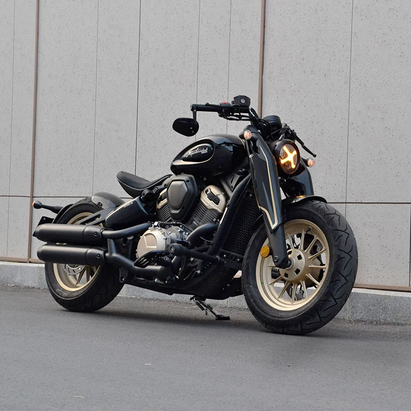 مناسبة للمصابيح الأمامية الرجعية المعدلة Benda Napoleon 450، المصابيح الأمامية اللامعة المقاومة للماء والغبار على شكل X، والدراجات النارية #2