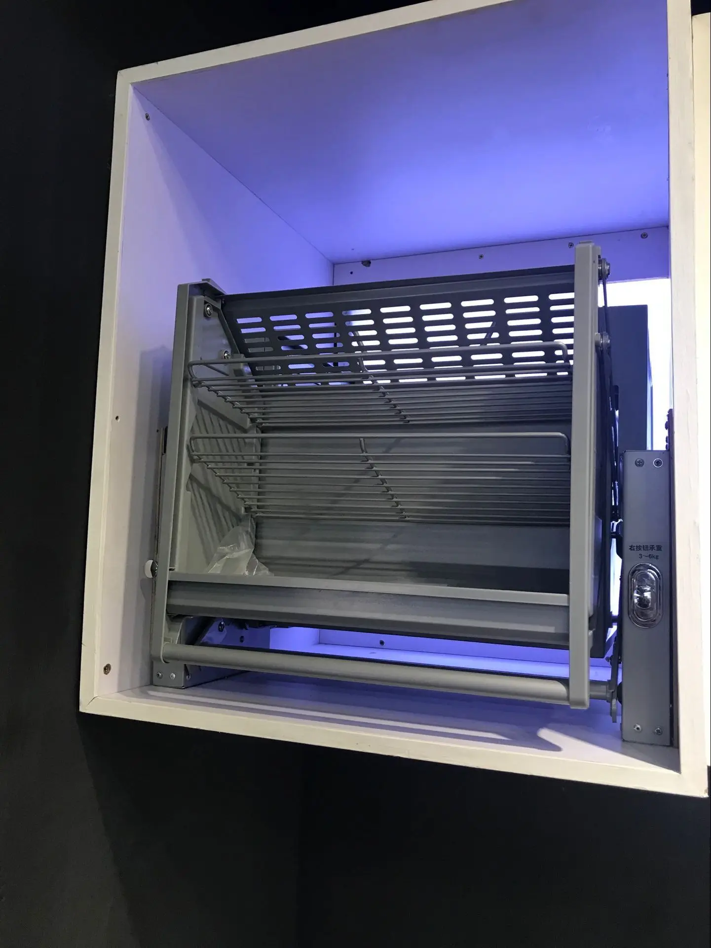 عالية الجودة الحديثة التراجع خزانة المطبخ رفوف التخزين مصعد رفع سحب سلة سلة تخزين مخزن متعدد الوظائف #4