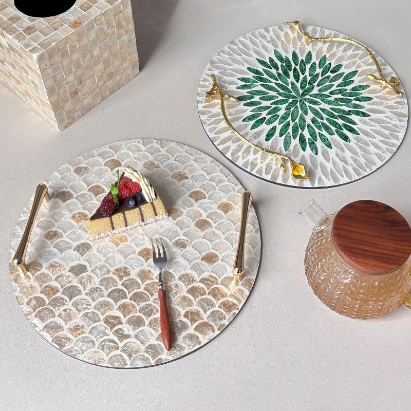 Vintage Luxury Shell Decorativ - Resin Art Tray review and price