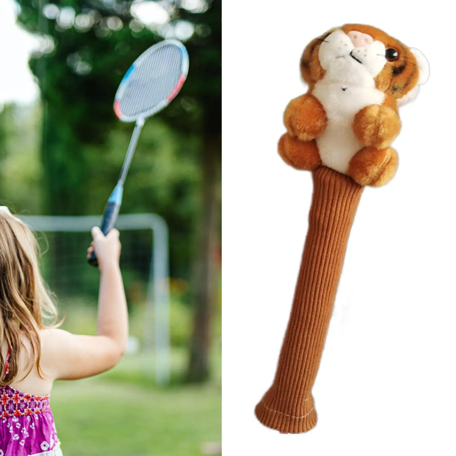 

Badminton Racket Handle Cover Cartoon Animal Anti Skid Sweat Absorption Overgrip for Training