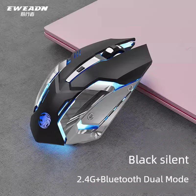 

Игровая мышь EWEADN G306, 2,4G, Bluetooth, бесшумная, перезаряжаемая, эргономичная, металлическая, механическая, для киберспорта, игр, офиса, ПК