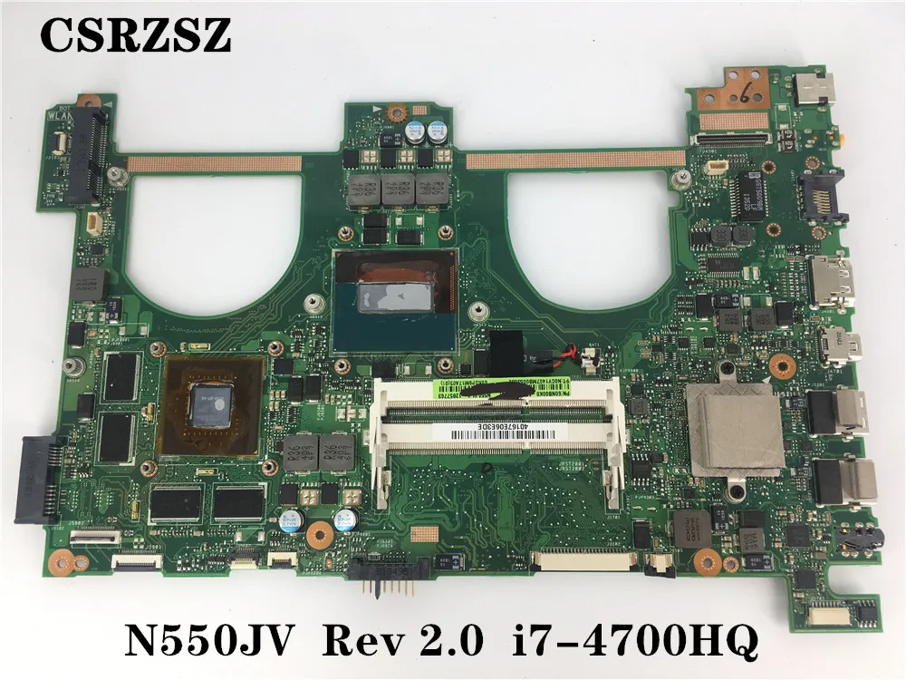 Original Mainboard For ASUS N550JV Laptop motherboard  Rev 2.0with i7-4700HQ  CPU  Fullly work perfect