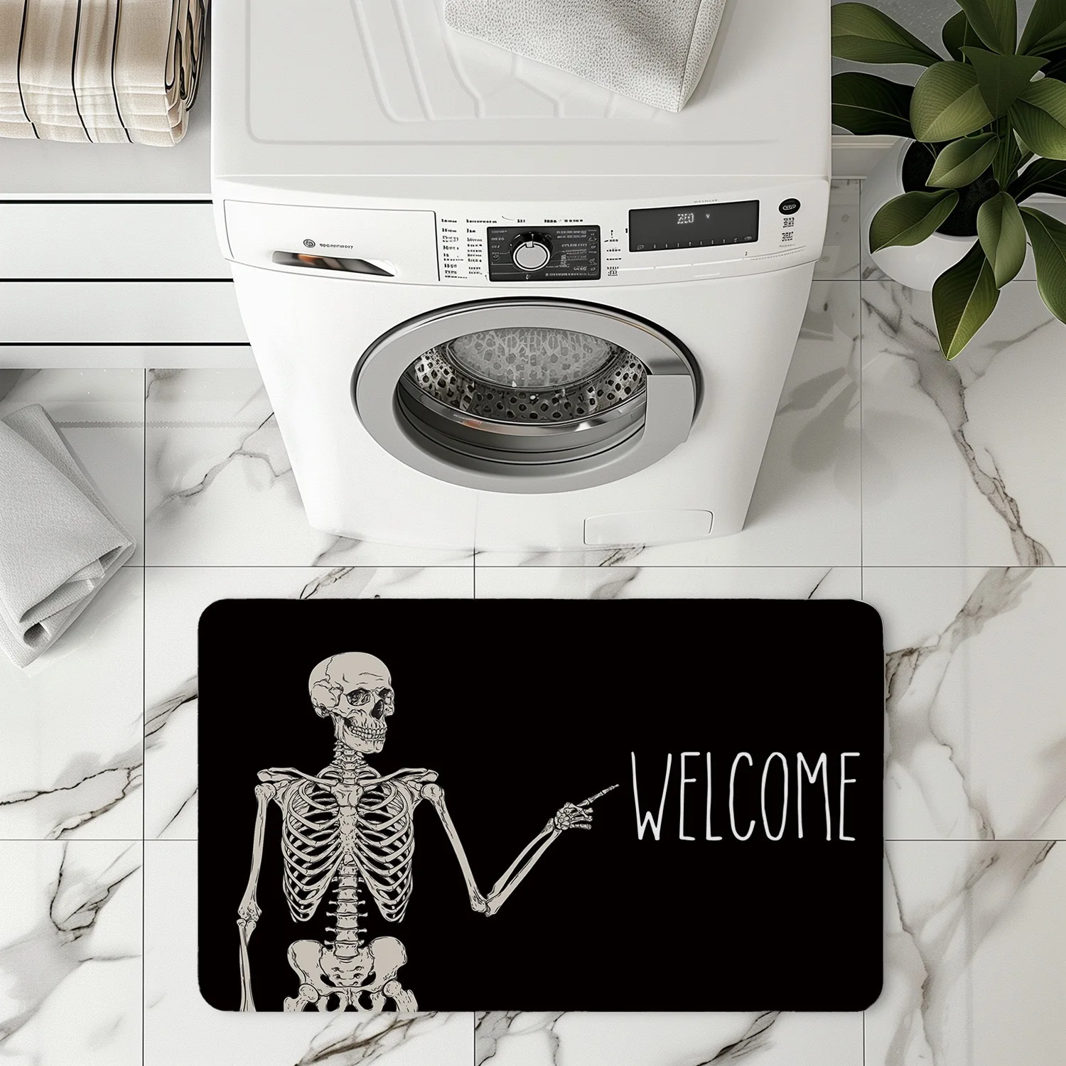 Diatom Mud Halloween Undead Floor Mat Water-absorbing and Non-slip Living Room Kitchen Entrance Door Floor Mat