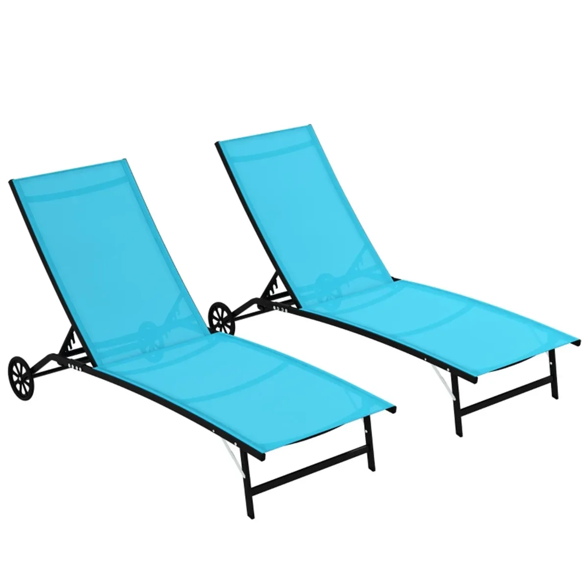 

Folding Lounge Chairs / beach chair with Breathable mesh fabric prevents heat build-up and dries fast in Blue, Black outdoor