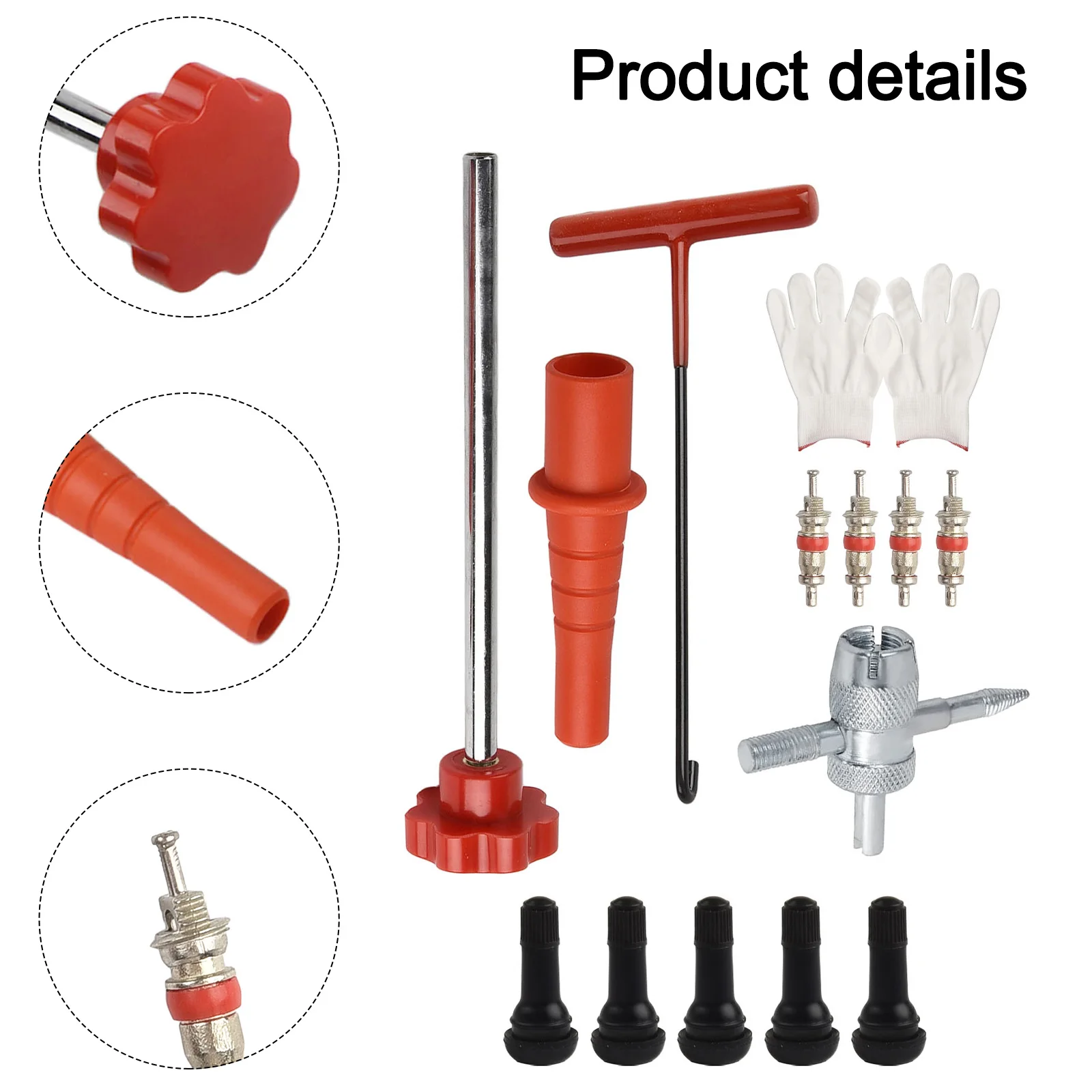 As Shown In The Figure Valve Stem Replacement Car Tire Maintenance Kit Additional Valve Cores Detailed Instructions Included