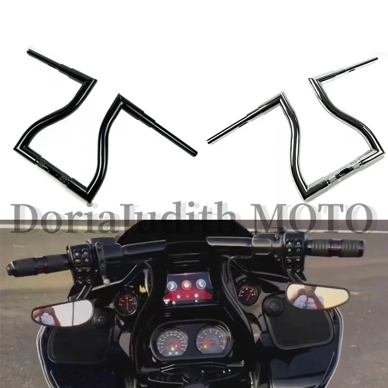 

For Harley Road Glide 2014-2023 Motorcycle Steering Wheel Custom bar Motorcycle Handlebar 38mm 1-1/2 inch Ape Hanger T Bar