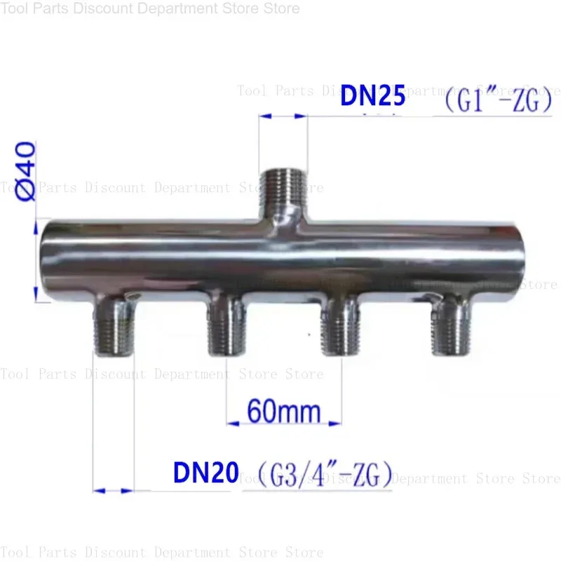 

1 шт., нержавеющая сталь 304 G1 G3/4 2–10 портов, распределитель трубного коллектора, санитарный фитинг, система подогрева пола