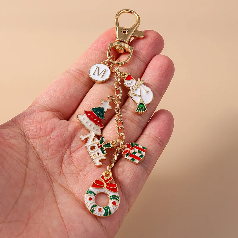Aihua Niedlicher Weihnachts-Schlüsselanhänger Schneemann Rentier Weihnachtsmann Weihnachtsbaum Schlüsselanhänger für Frauen Weihnachtsparty Schmuck Geschenke – Detail 4