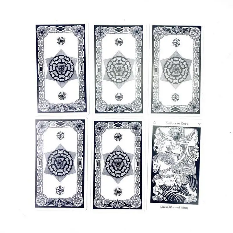 Cartes de tarot hermétiques anglais, jeu de société, noir et blanc, pour fête, voyage