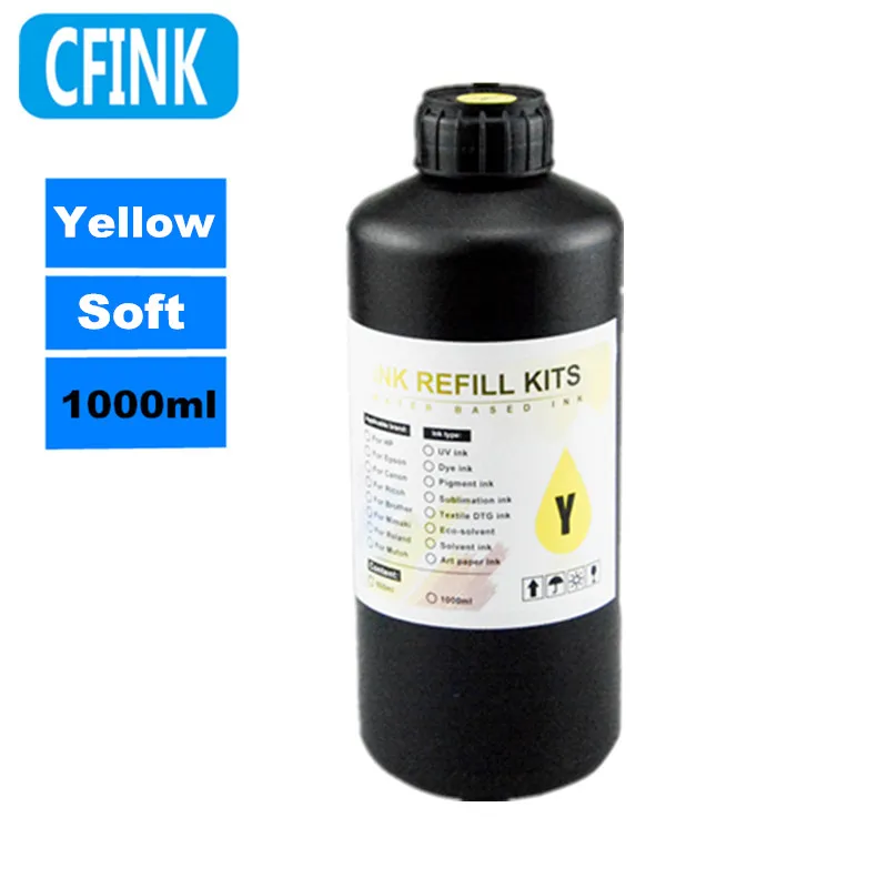 Imagem -05 - Tinta uv Macia para Impressora Plana uv Epson a2 a3 a4 L800 L805 R1390 L1800 R2000 Xp600 T800 Tinta uv de Couro Flexível 1000ml