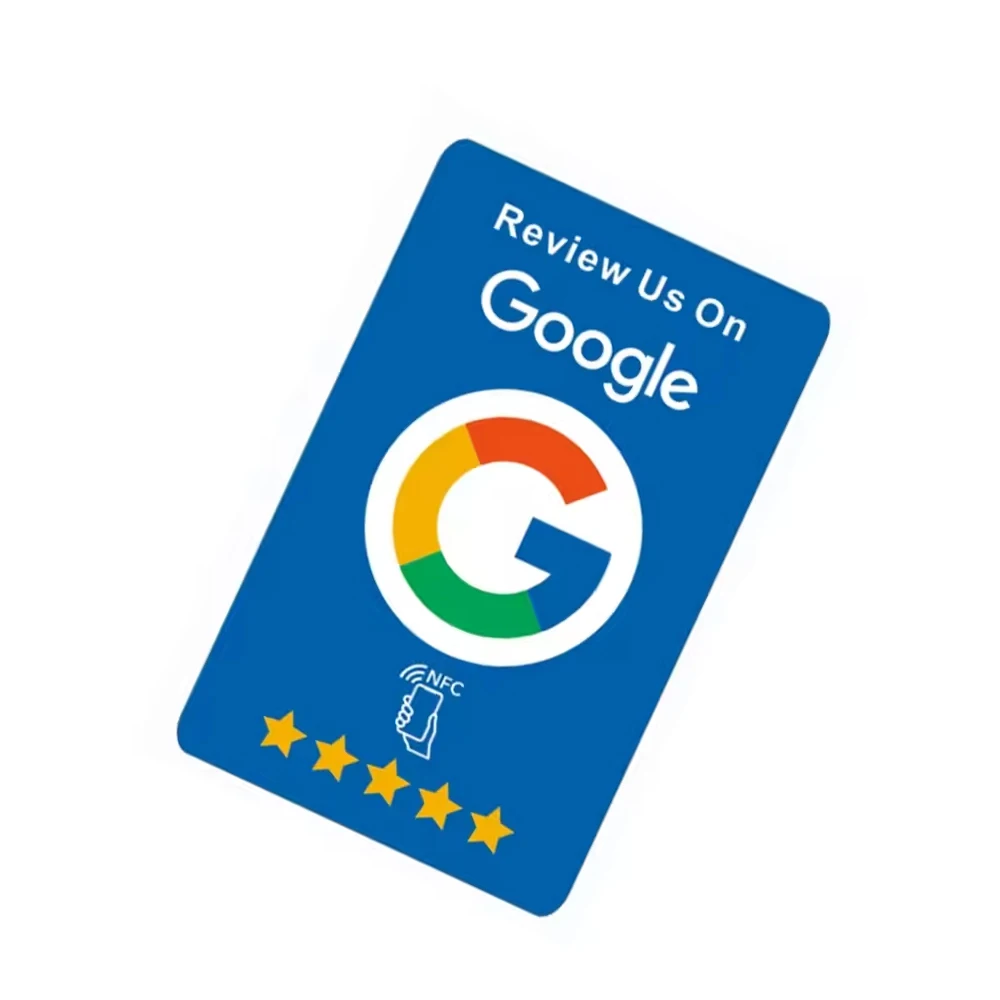 Wiederverwendbare Bewertungs-Tap-Karte für Google-Bewertungen, NFC-Karte 'Bewerten Sie uns auf Google', Verbessert SEO, Spart Zeit, Benutzerfreundlich, RFID
