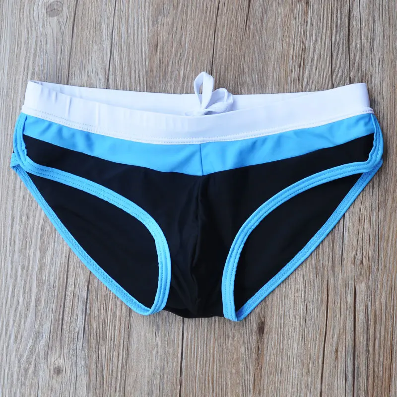2025 new men's color matching briefs fashion bag swimsuit briefs men's AD028