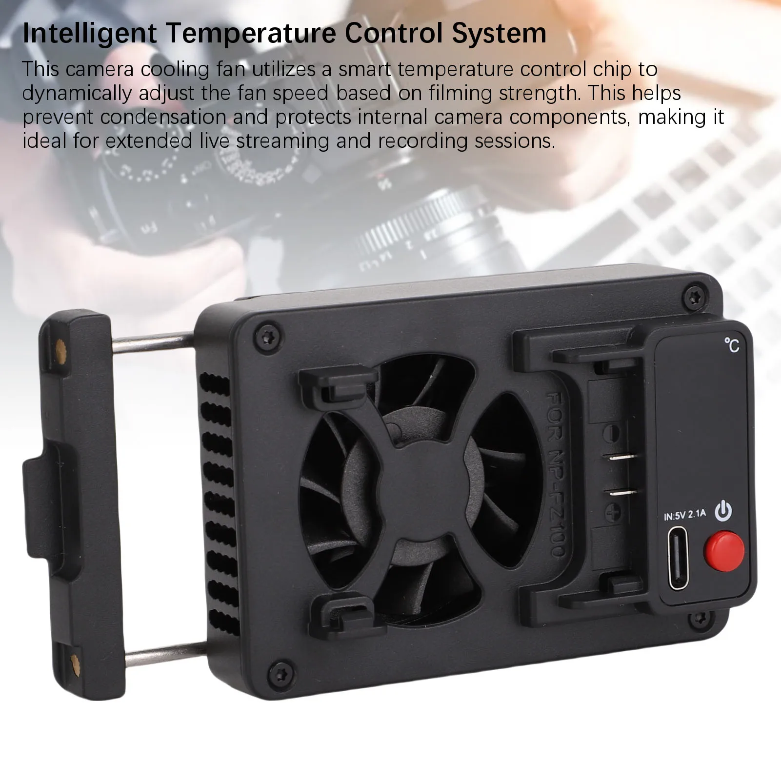 Système de refroidissement de caméra externe, ventilateur de refroidissement de caméra à semi-conducteur, chargement USB, bonne Dissipation thermique, silencieux pour appareil photo sans miroir