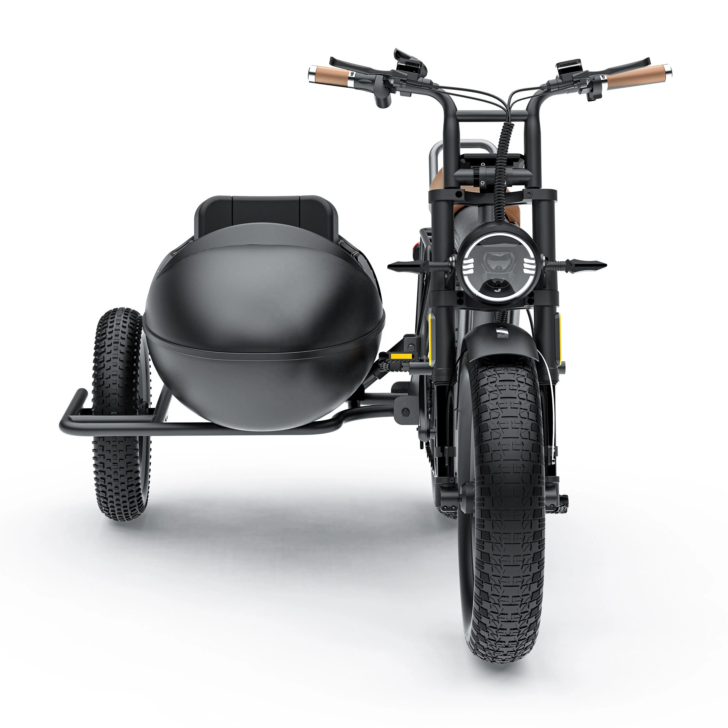 EER COSWHEEL 1000W 48V 15Ah sidecar electric bike, three-wheeled cargo bike 20-inch alloy hydraulic brake 7-speed electric bike