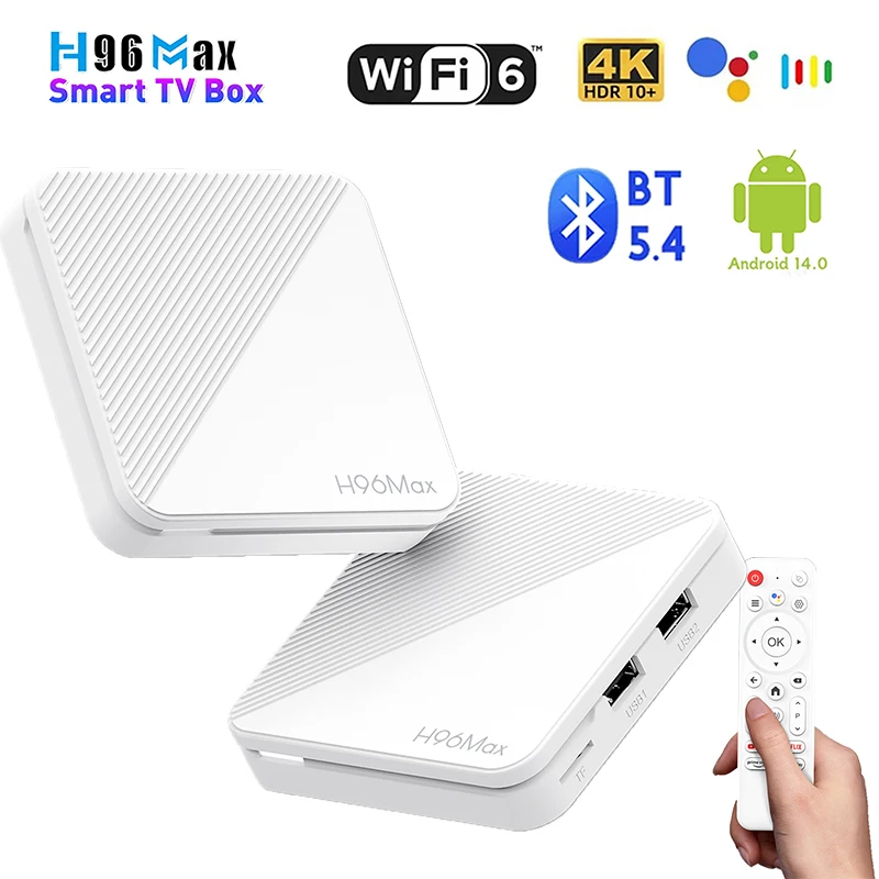 New TV Box H96 Max H313 Android 14 Support 2.4G/5.8G WiFi6 BT6.0 4K 2GB 8GB 16GB Video Media Player Smart Set Top Box 2024