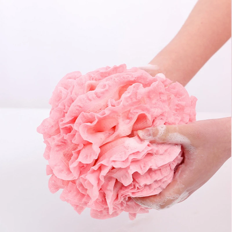 Cute Lace Soft Sponge Bath Ball Shower Rub Bath Shower Wash Sponge Scrubber Color Durable Healthy Massage Brush