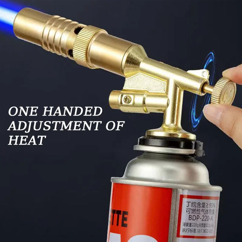 Portable Welding Gas Torch Flame  Butane Burner Outdoor Camping BBQ Lighter Flamethrower Kitchen Supplies Welding Equipment