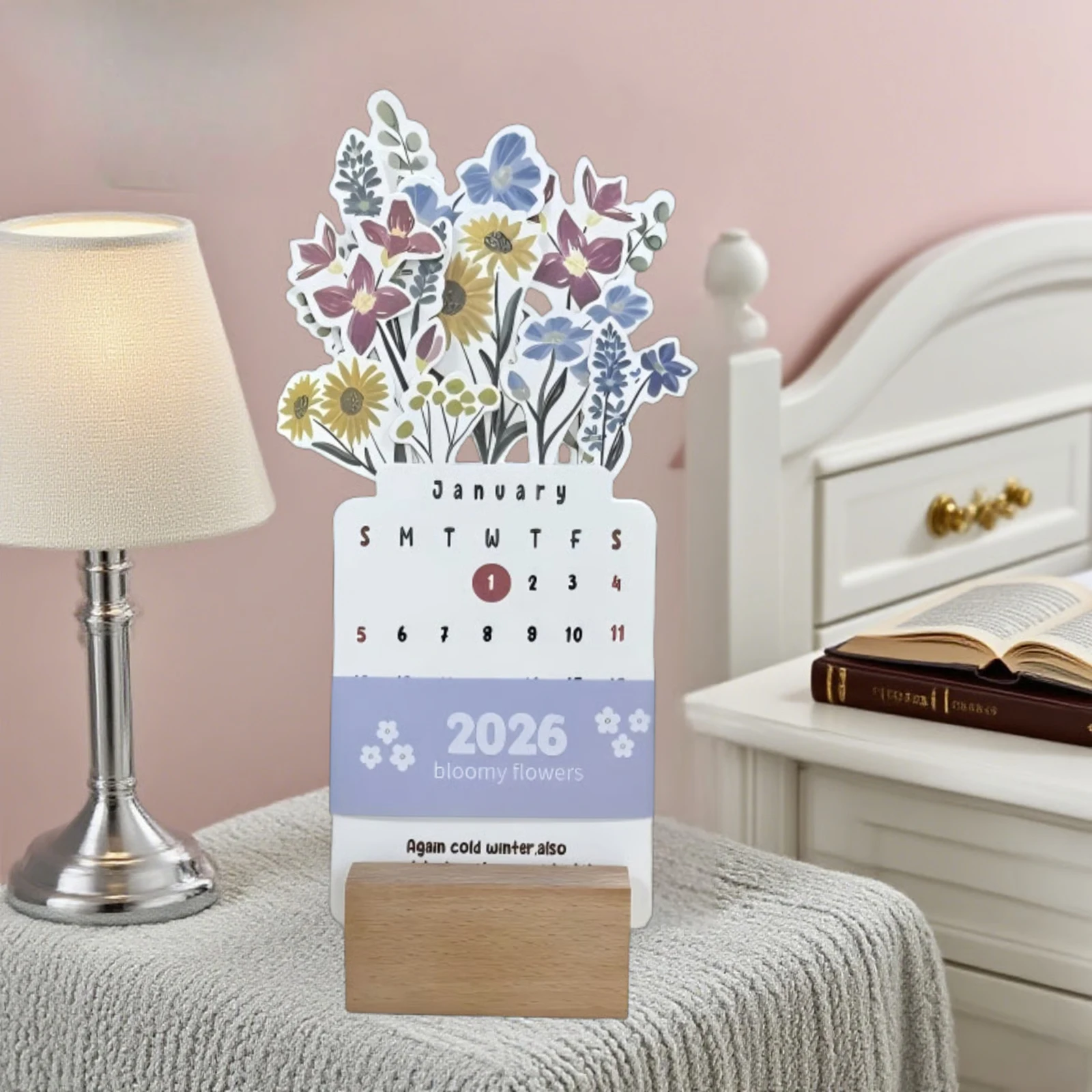 أجندة مكتبية /رزنامة مكتبية ورقة رائعة تقويم صغير الدائمة أجندة مكتبية /رزنامة مكتبية مخطط المنزل مكتب طاولة ديكور التقويم 2026