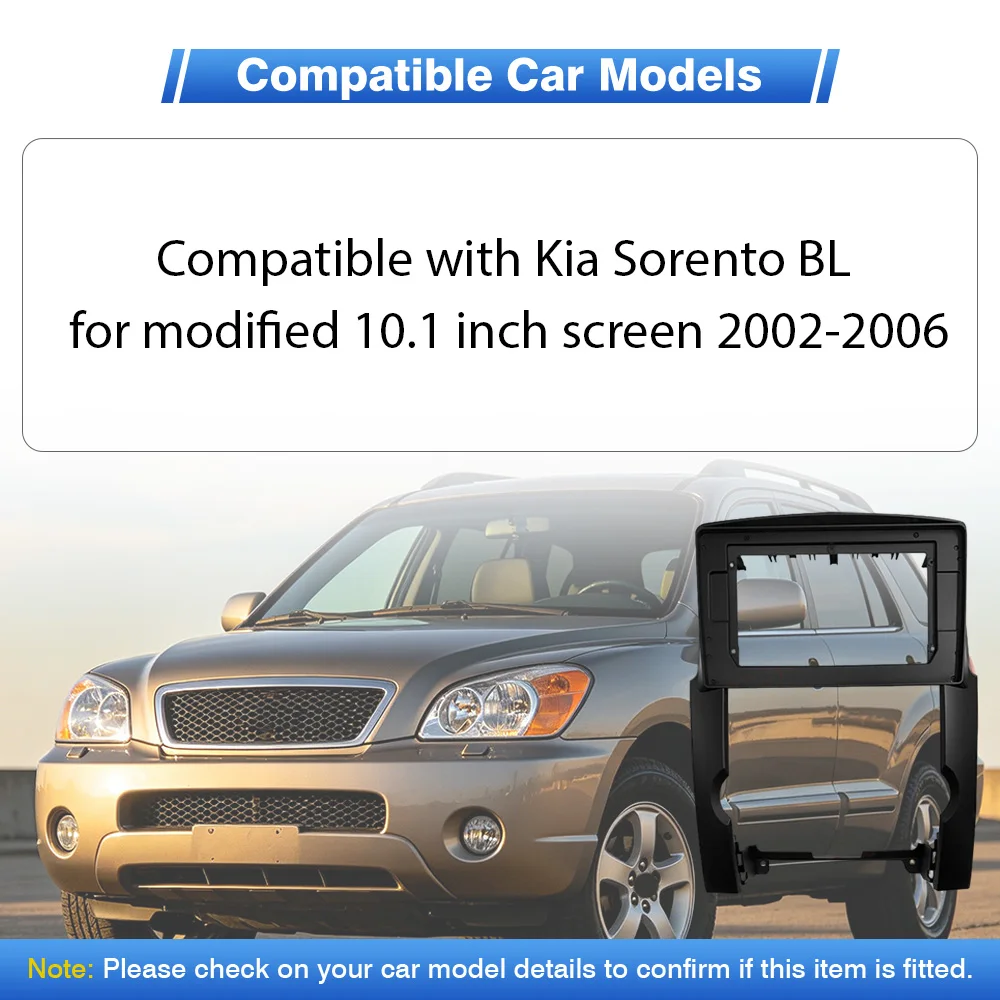 For Kia Sorento BL  2002-2006 10.1  Inch Car Radio Fascia Android MP5 Player Stereo Panel 2Din Head Unit Stereo Dash Frame