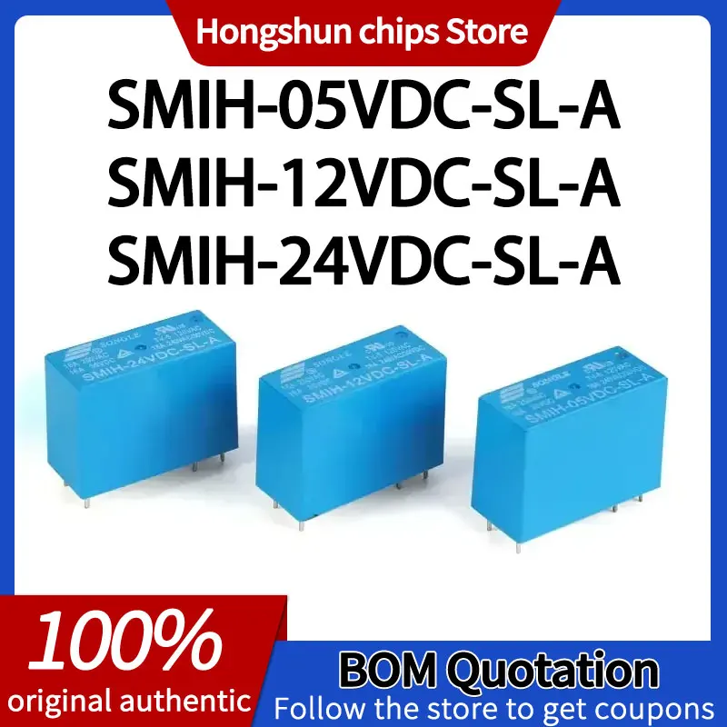 

1pcs/lot SMIH-05VDC-SL-A SMIH-12VDC-SL-A SMIH-24VDC-SL-A original genuine normally open 5V 6-pin relay