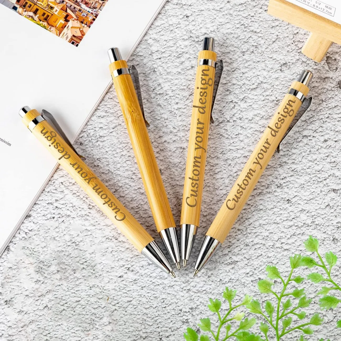 20 Stück Anpassbare Luxus-Holzstifte Personalisierte Kugelschreiber Luxuriöse Schreibwerkzeuge Geschenke für Jubiläen Party-Gastgeschenke – Detail 4