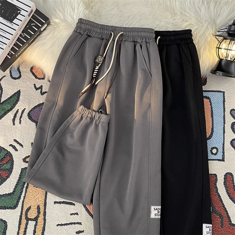 

Модные мужские свободные повседневные длинные брюки в американском стиле, уличные спортивные штаны-багги для пар