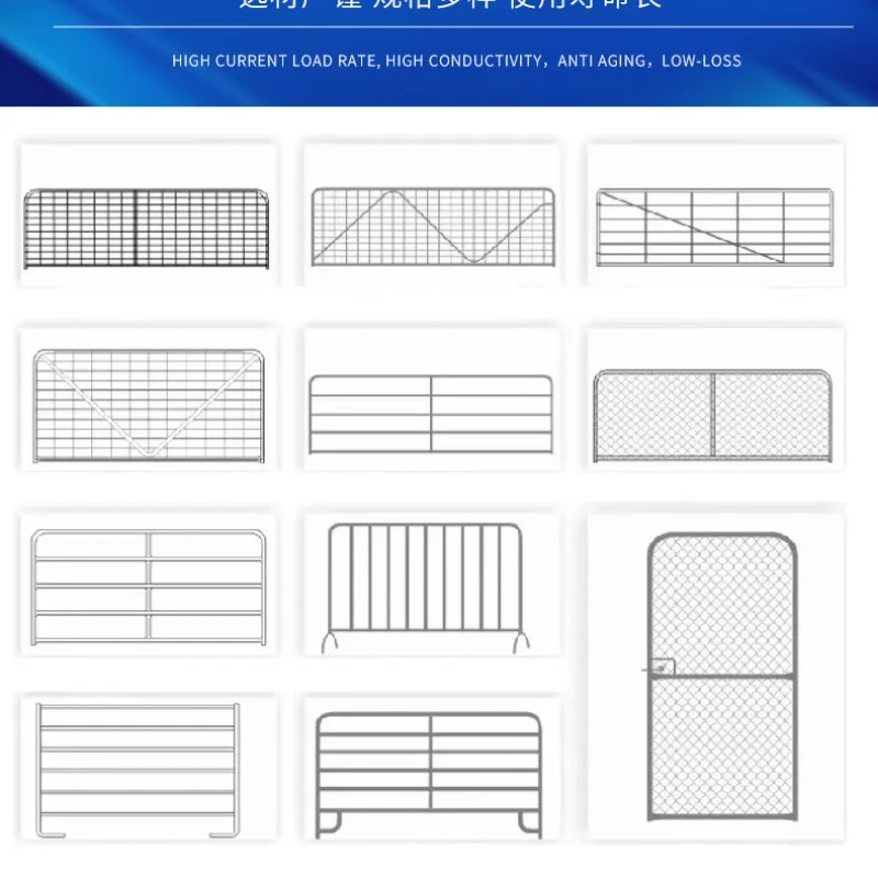 

Custom Hot Galvanised Tube Farm Fence Gate for Animals Cattle Sheep Fence Protection Mesh Farm