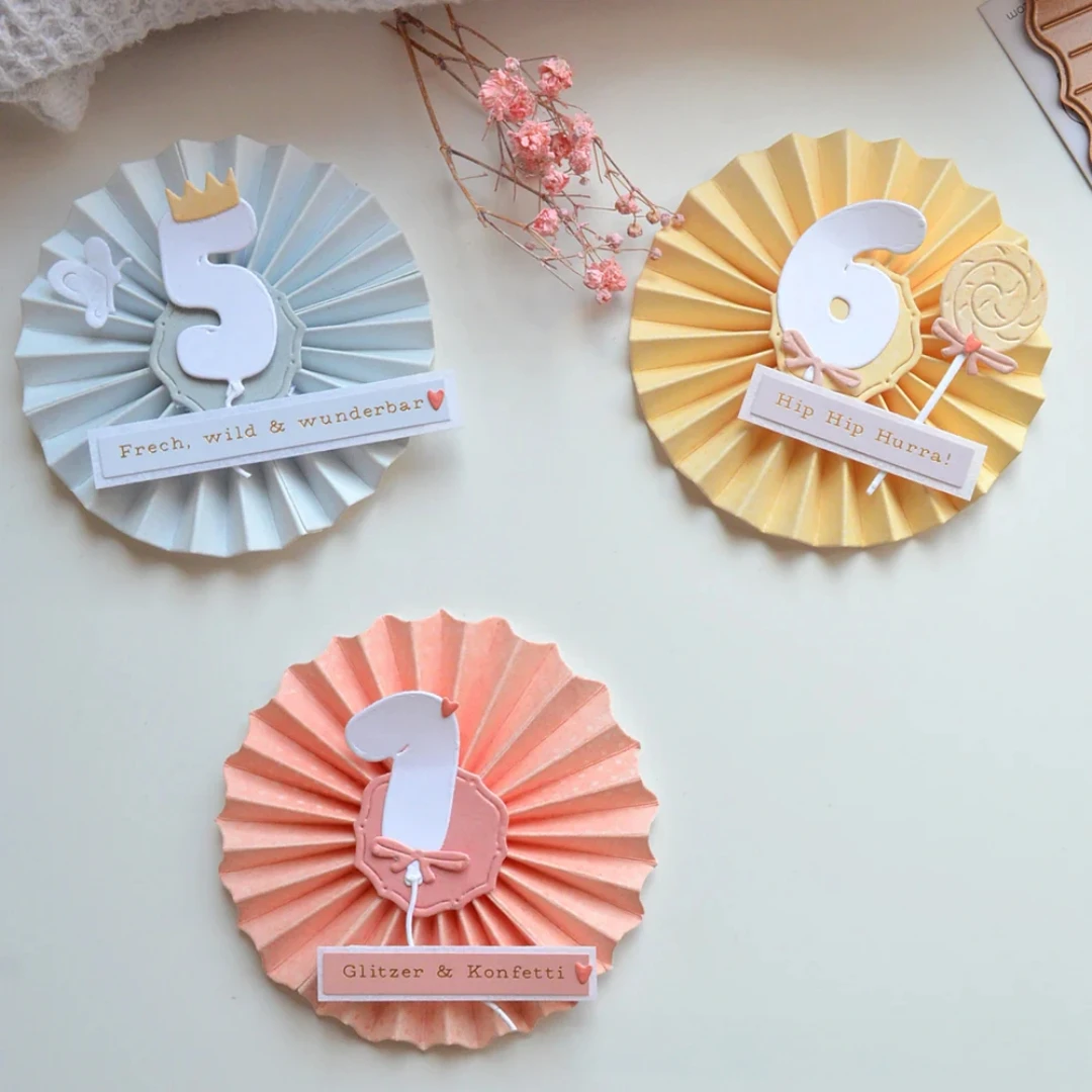 New Rosette Metal Cutting Dies with Decorative Borders for DIY Scrapbook Card Making Templates, Handmade Craft Decorations
