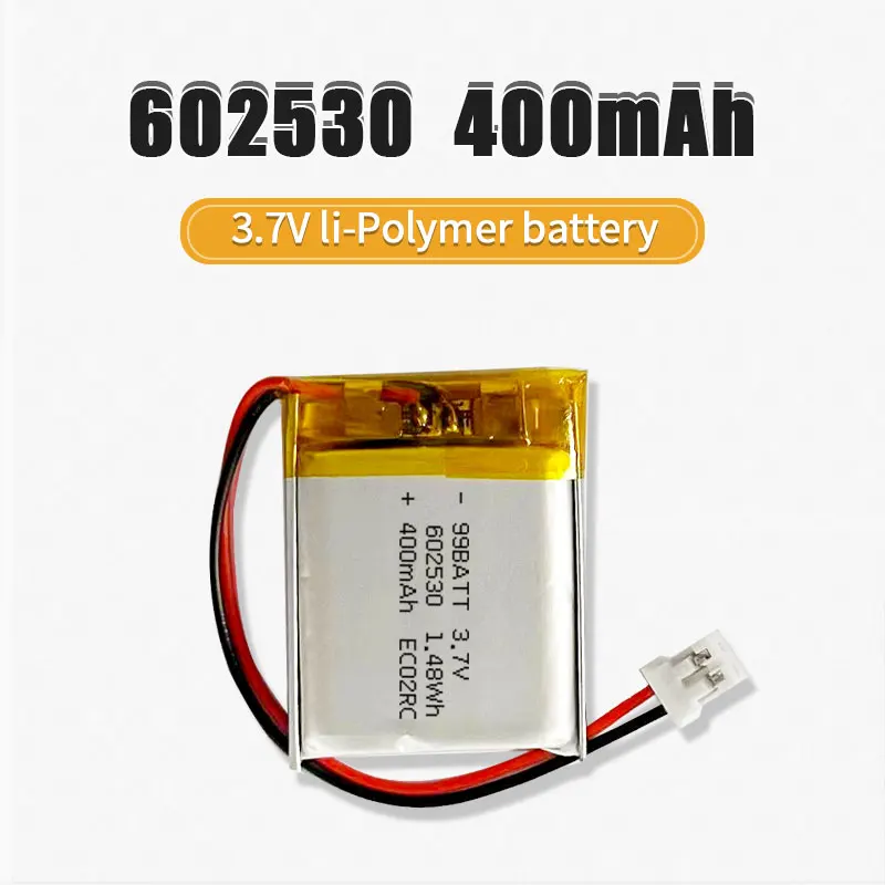 1-5pcs 602530 Battery 3.7V Polymer Rechargeable Lithium Batteries 062530 400mAh for Bluetooth Headphone Charging Case Controller