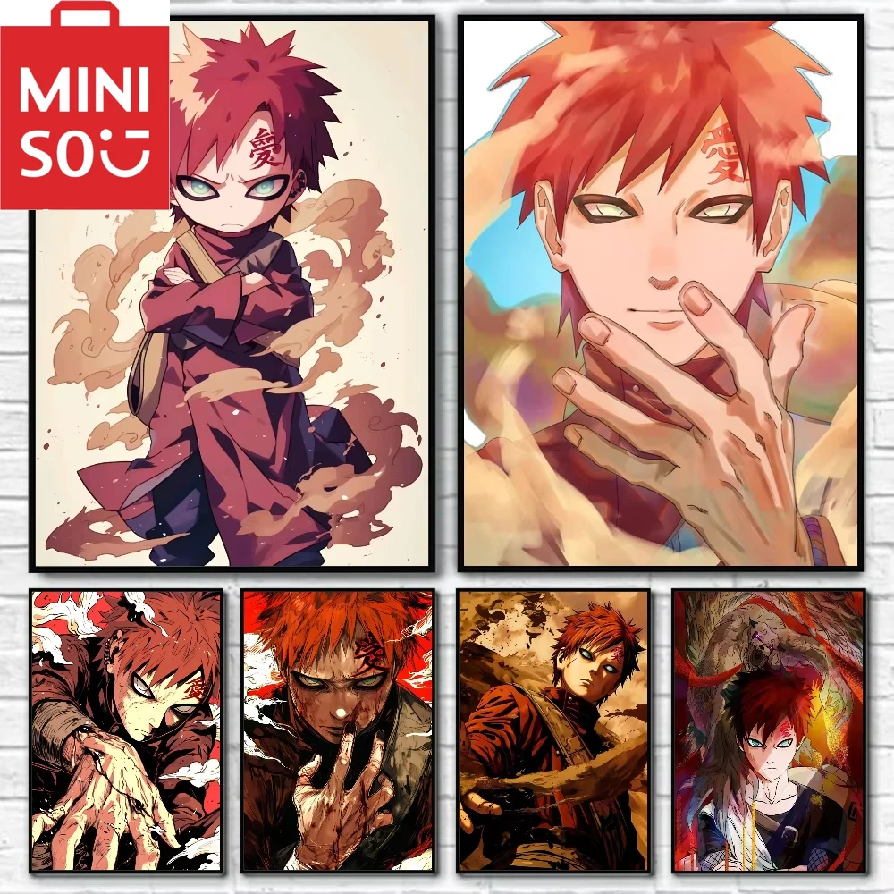 

MINISO картина маслом по номерам аниме мультфильм Гаара классическое аниме украшение дома живопись стены спальня декор комнаты подарок рамки