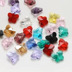 10mm 14mm Crystal Glass Butterfly Pendants Beads For DIY Making Lampwork Prism Chandelier Suncatcher Curtian Hanging Decoration