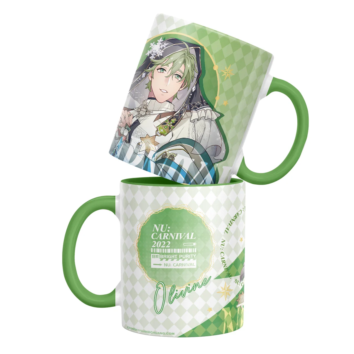 كوب قهوة من السيراميك مع غطاء ملعقة ، كوب ماء لعبة تأثيري ، أنيمي جديد ، نو: كرنفال ، إدموند ، شفرة أوليفين ، إيدن ، هدية كرتون