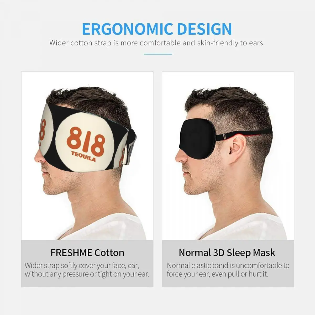 818 Tequila Green Logo sleep eye mask Light Blocking Portable Eye Cover for Girls Boys Travel Party Gift Eyeshade eyepatch view 5