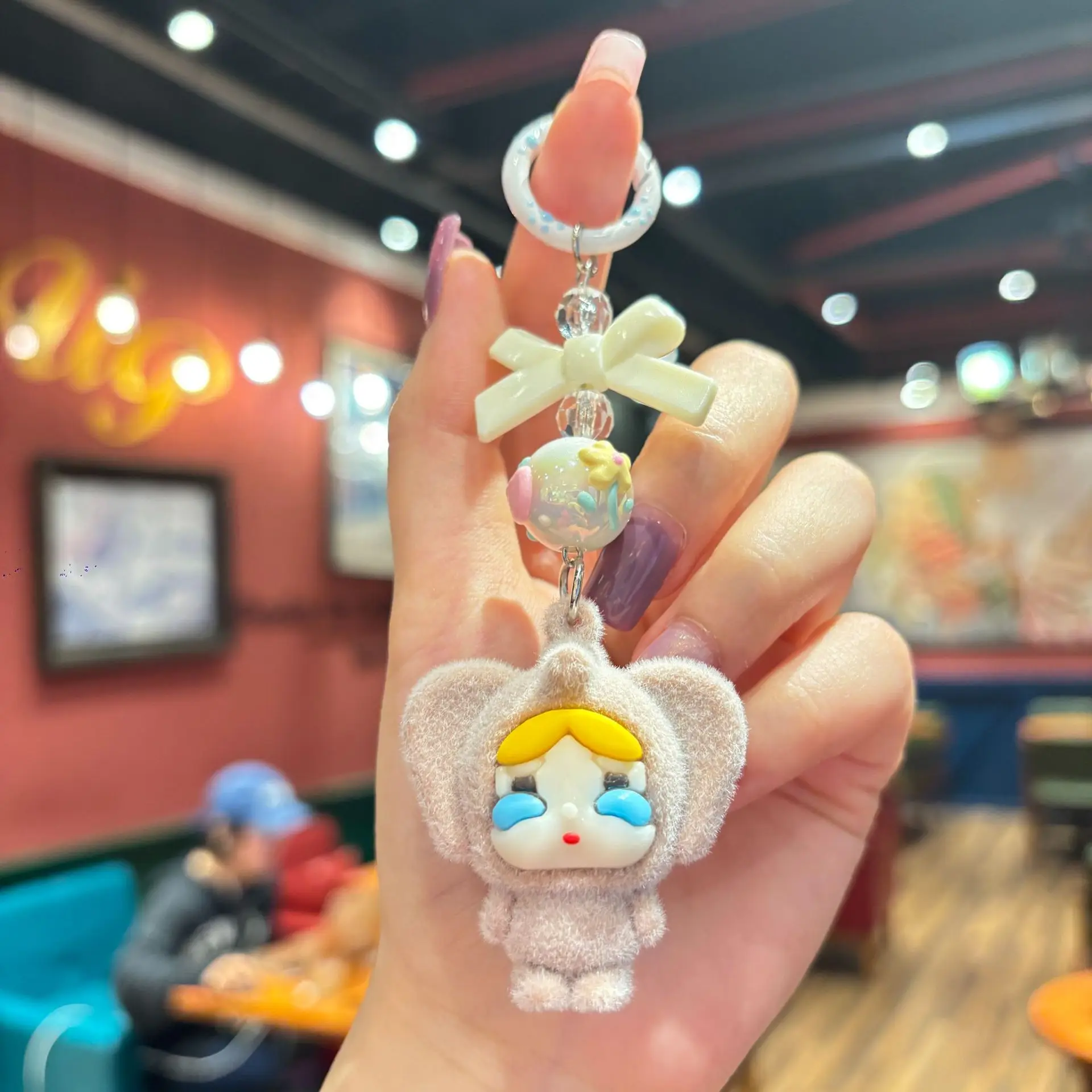 

1PCSCartoon bow key chain creative gift pendant car key pendant student small gift gift wholesale