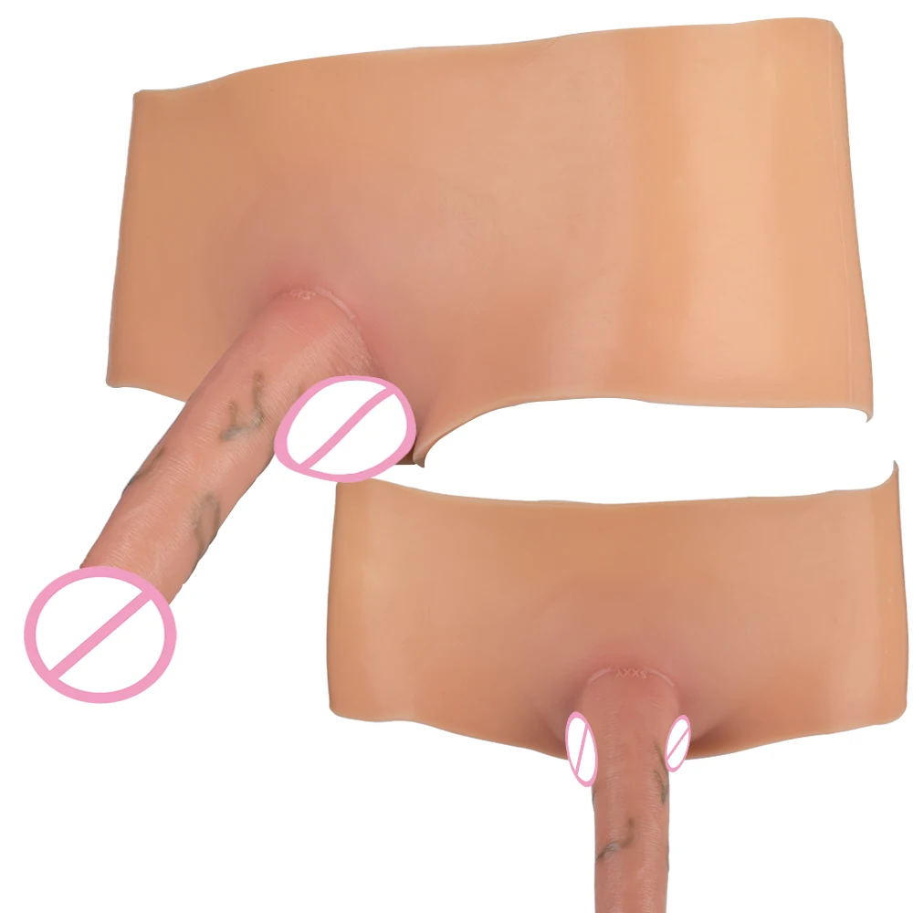 6.5in Realistic Silicone Strapon Cock Skin Strap-On Dildo Pants,Realistic Surface Wearable Dildo,Lesbian Anal Plug,Couple SexToy view 3