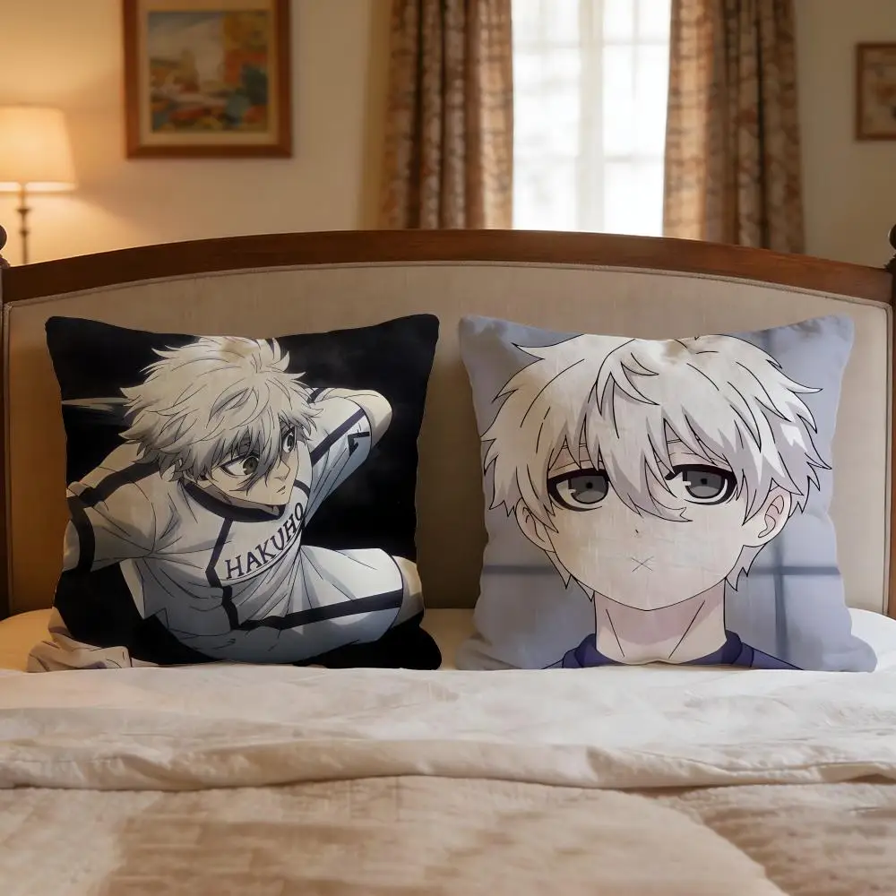 Anime Blue Lock Cushion Cover 4Pcs Decorative Covers Soft Cushion Case for Sofa Couch Decor 40x40 45x45 Pillowcases