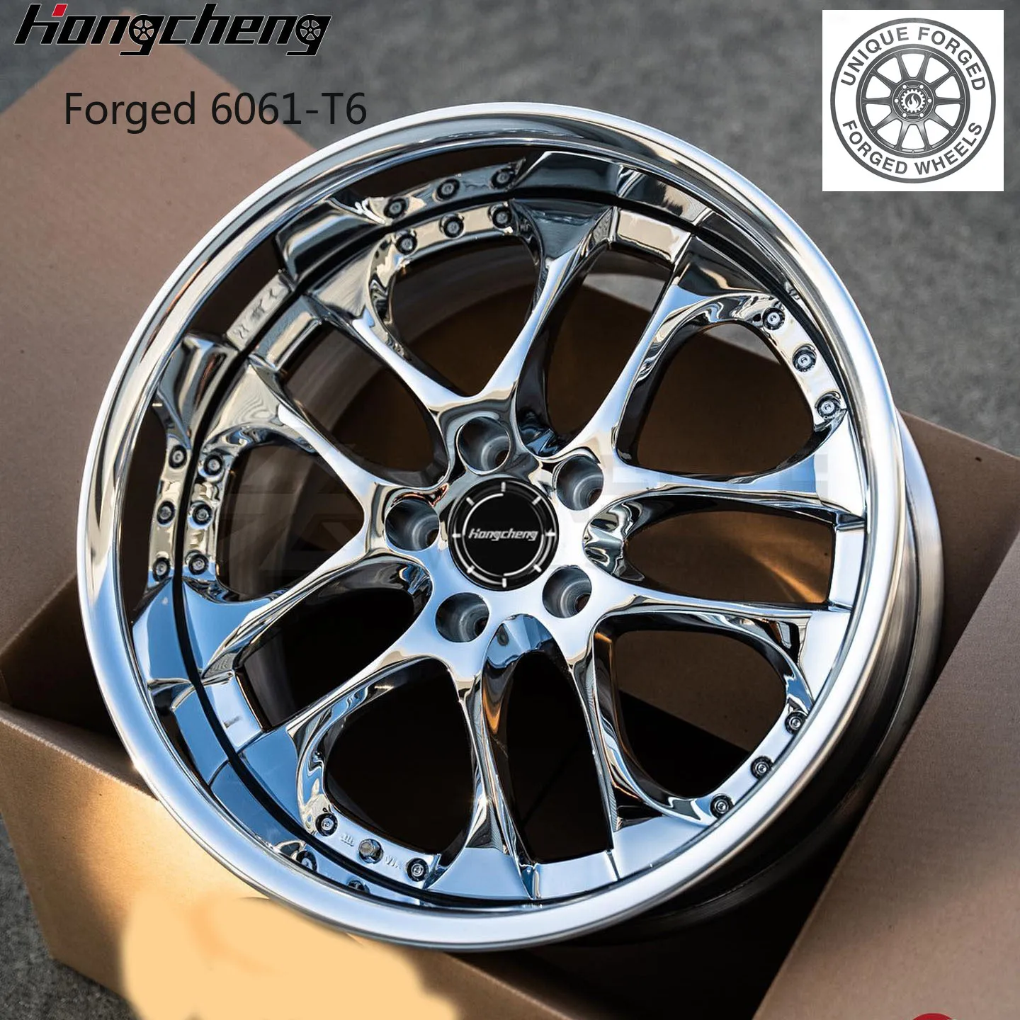 

New model of 26 Forged Three Piece 17-18 Inch Deep Dish Lip Chrome Wheel 5x114.3 PCD Aluminium Alloy Wheel for MR2 SW20