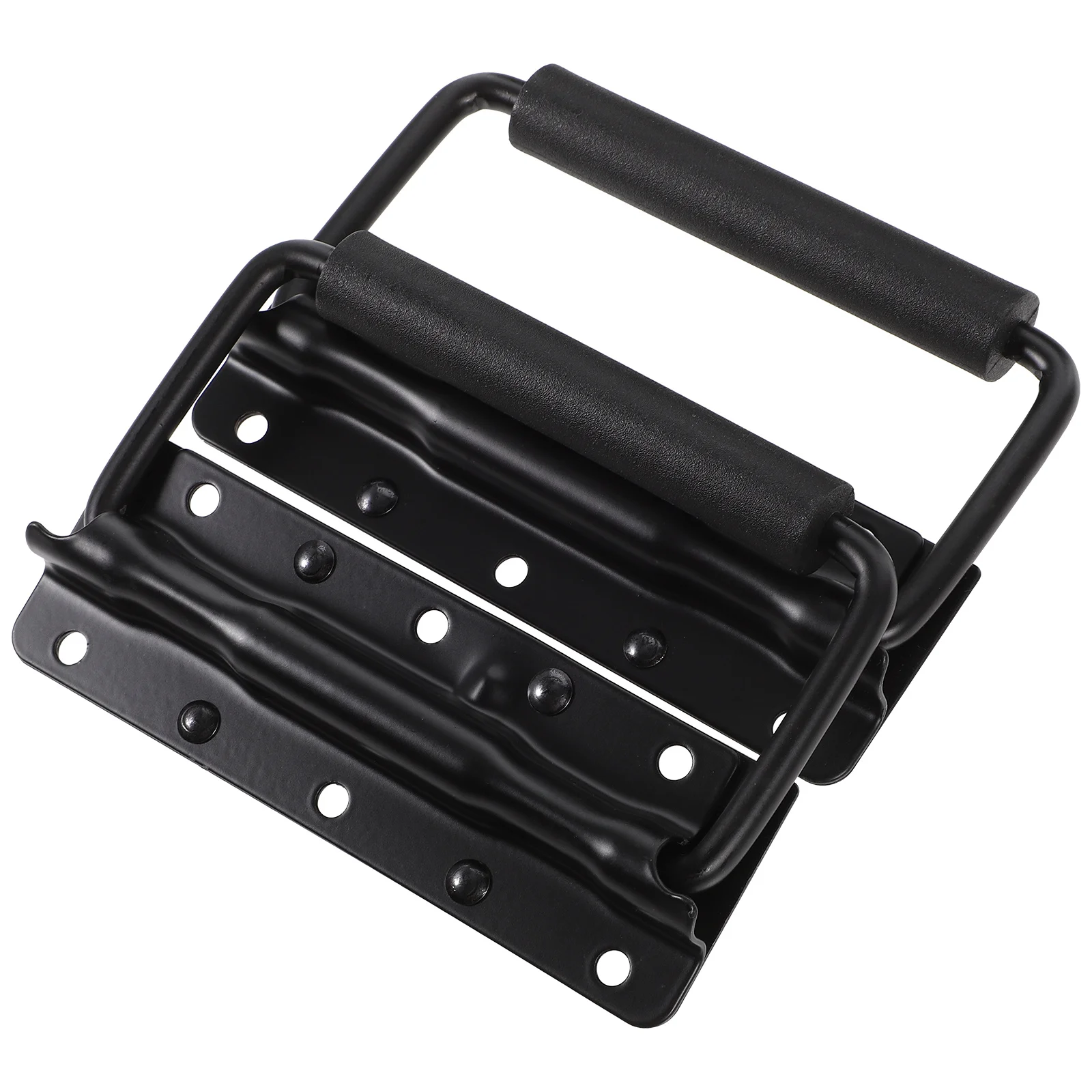 مقبض زنبركي قابل للطي 2 قطعة لعلبة صندوق الأدوات من الفولاذ المقاوم للصدأ مقبض حمل بديل مقبض سحب أمتعة معدني متين