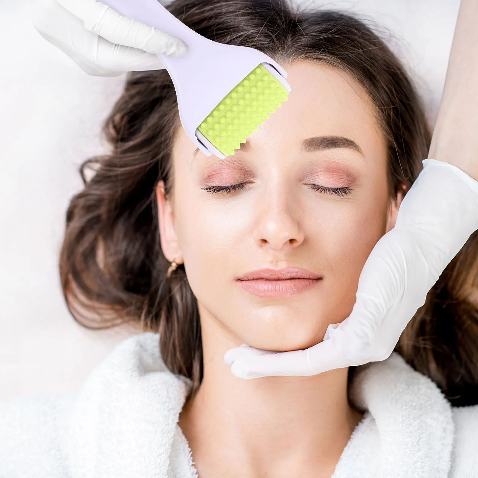 

Skincare Tool Ergonomic Silicone Handheld Massager For Facial Massage Muscle Pain Relief Multi-Purpose