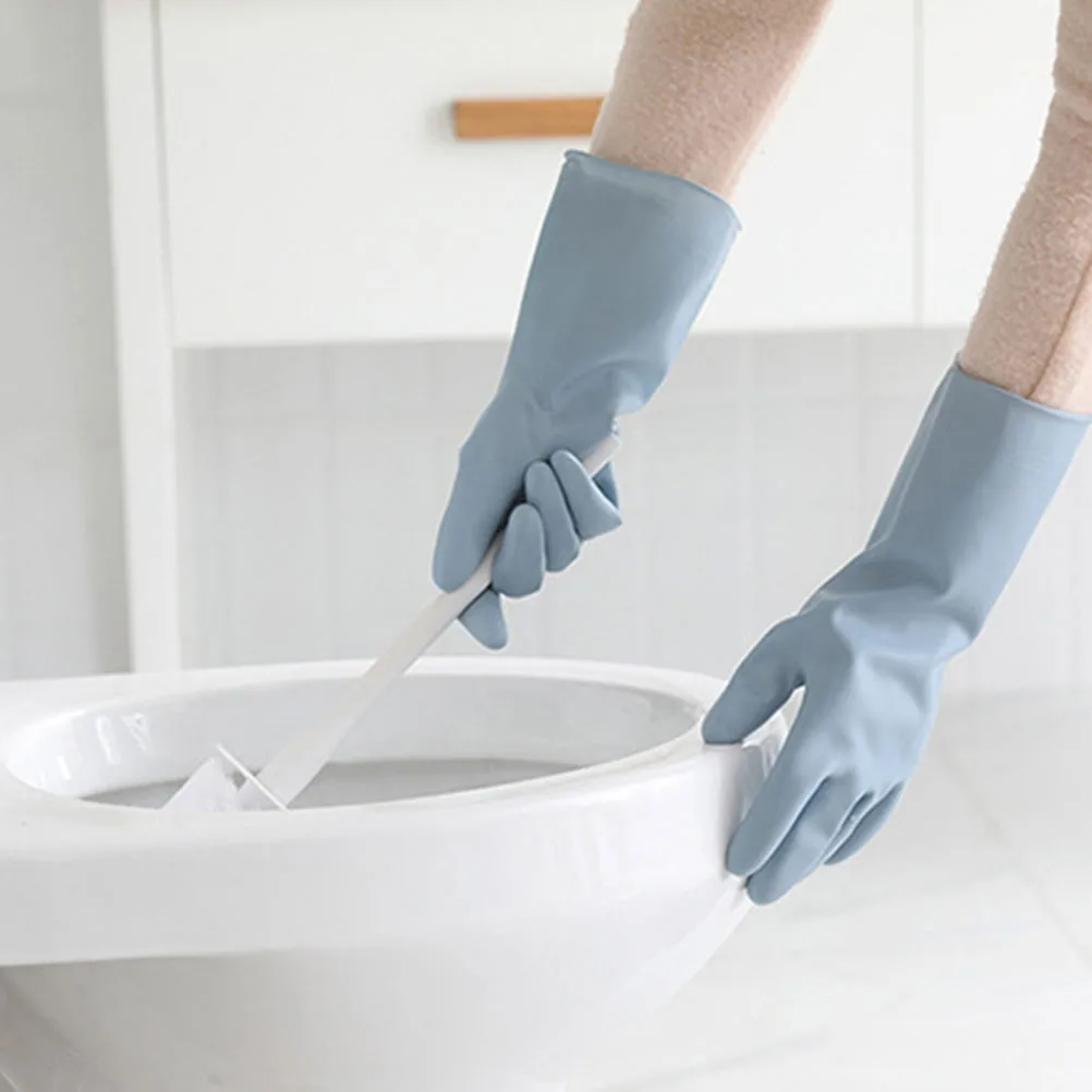 

Gloves Waterproof Housework Dishwashing Thin Section Kitchen Accessories Blue Mitten