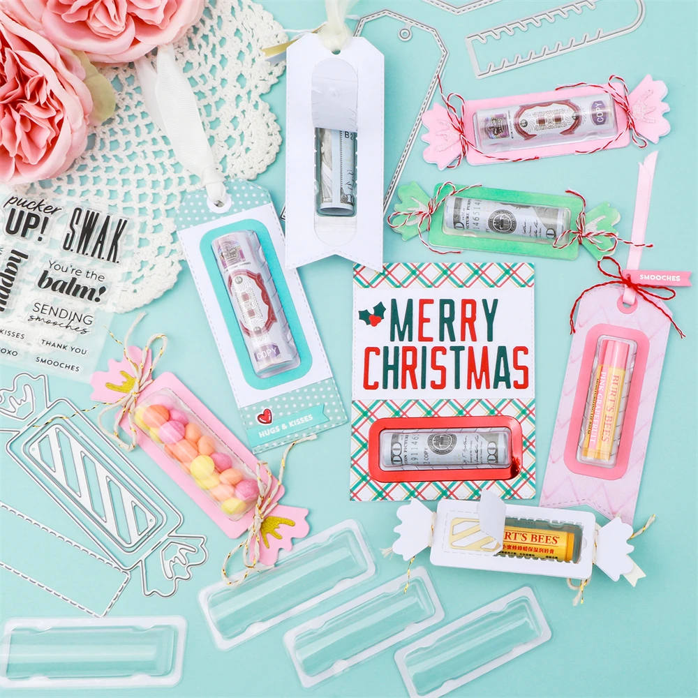 ثلاثية الأبعاد الأبعاد شاكر القباب مجموعة ذاتية اللصق بلسم الشفاه الحقائب حامل المال DIY بها بنفسك الحرفية بطاقات الهدايا شاكر غطاء النافذة