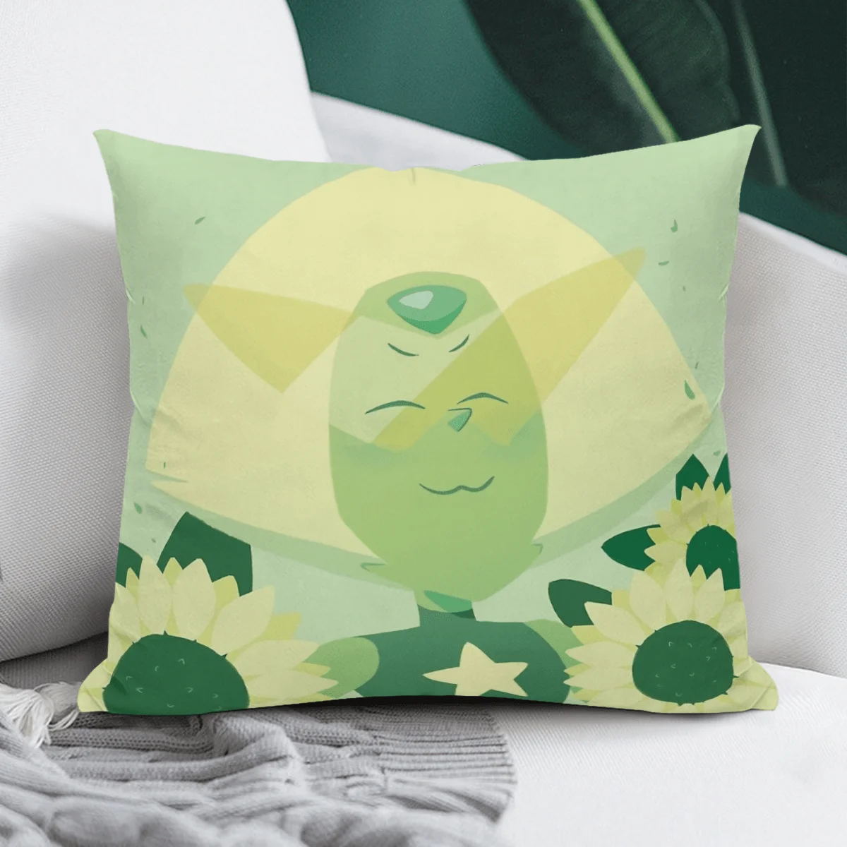 StevenUniverse Cheerful Peridot Double Sided Print Pillow Cover, Multi Size, Home Decorative