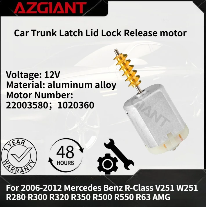 

For 2006-2012 Mercedes Benz R-Class V251 W251 R280 R300 R320 R350 R500 R550 R63 AMG Car Trunk Latch Lid Lock Release motor