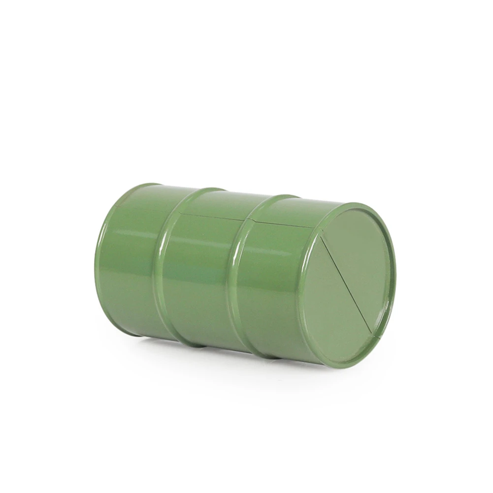 RCTOYFUN 1× Mini Tamburo Olio di Simulazione di Metallo Verde Per 1/10 RC Tracked Car Asse SCX10 90047 TamiyaI CC01 D90 D110 TF2 Traxxas TRX4