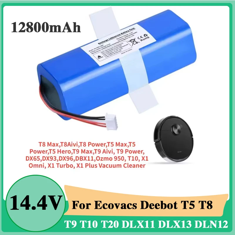 НОВЫЙ сменный аккумулятор 14,4 В для робота-пылесоса ECOVACS Deebot Ozmo 950 T8 T8 + T5Max Power Hero T10 T9 X1 DX65 DX96 DX93