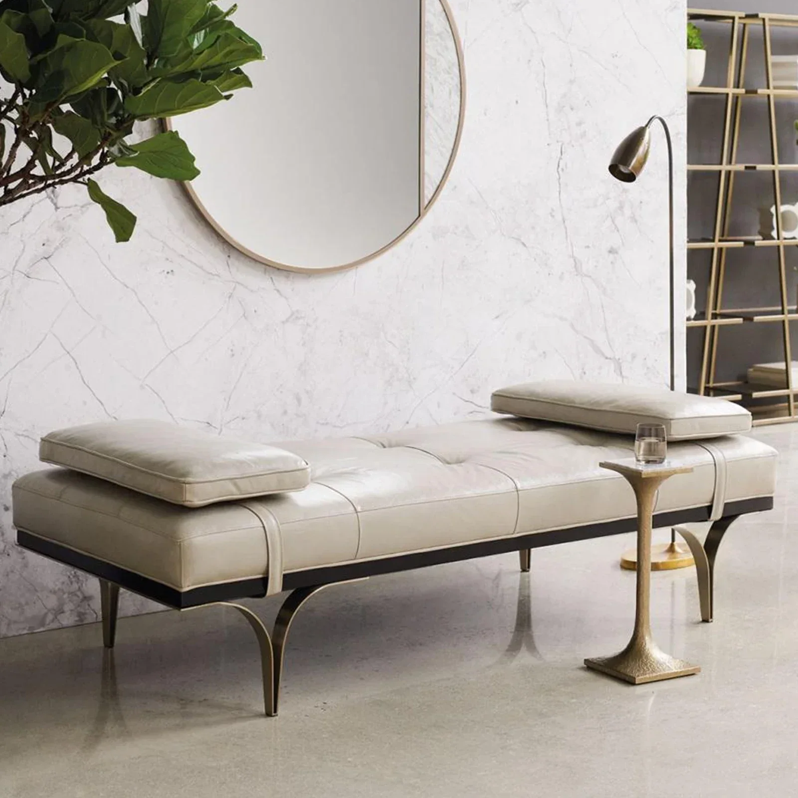 

-Индивидуальные современные кожаные скамейки для спальни, османские табуреты на прикроватной тумбочке