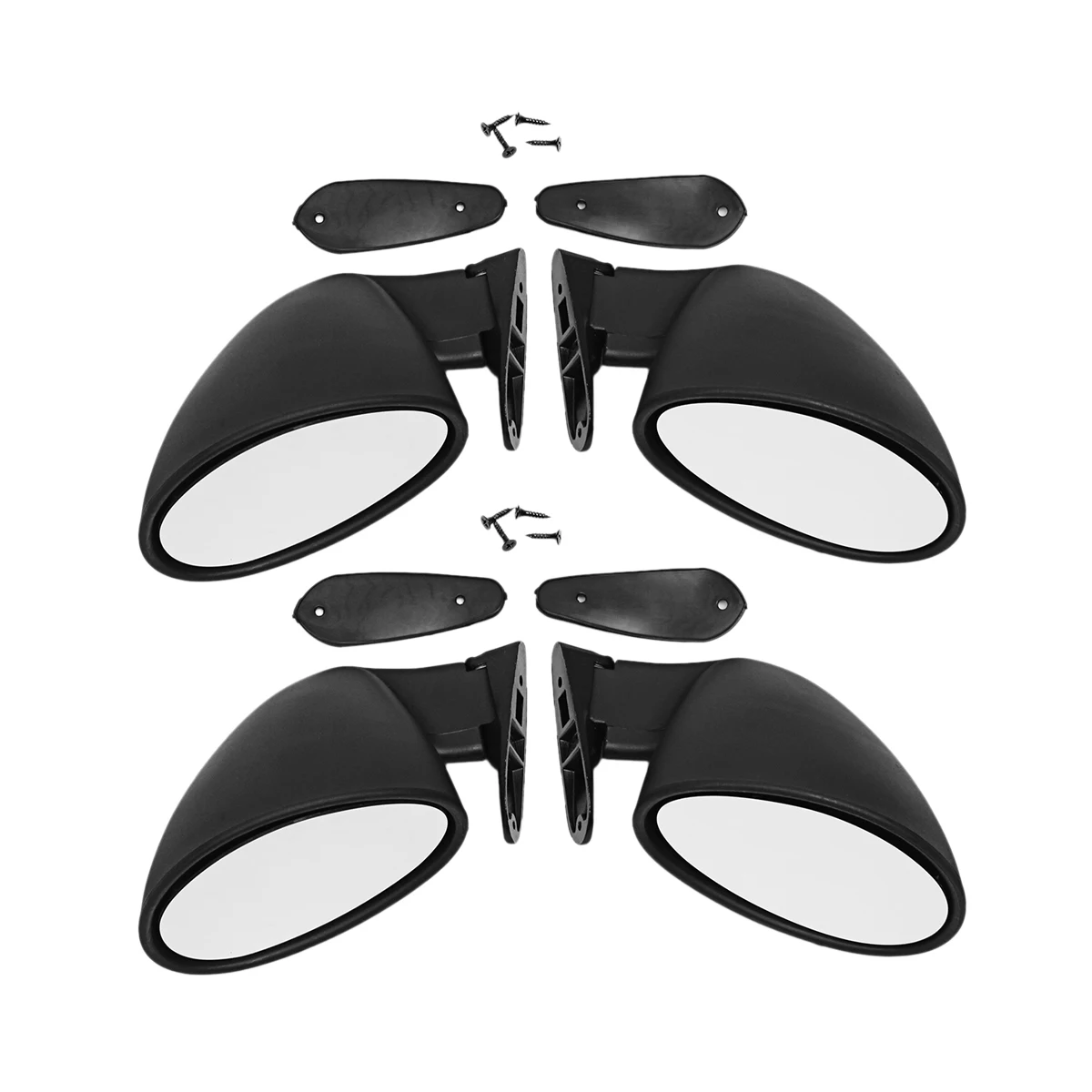 Classic Retro Door Wing Side Mirror Car Matte Rearview Mirror California Style Car Accessories Black L+R