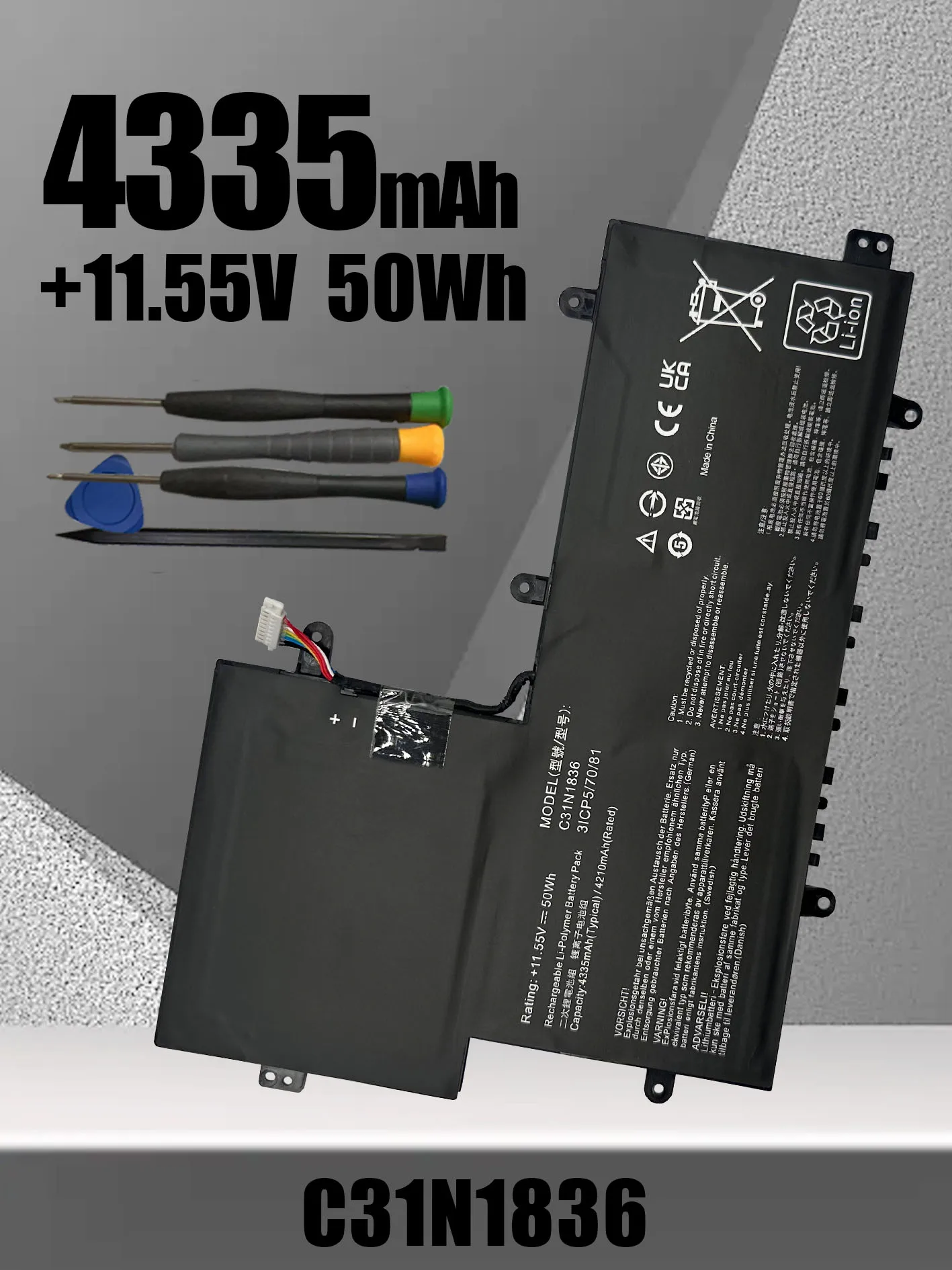 Подходит для ноутбуков ASUS Flip C204MA C214MA C31N1836.
